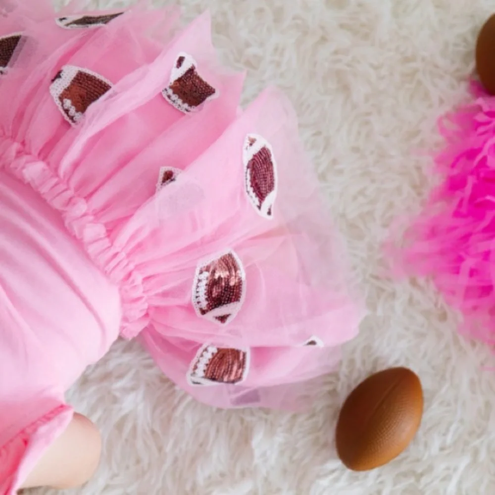 Sweet Wink Football Sequin Tutu Bodysuit Dress 0-3 3-6 12-18 months